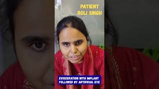 Right Eye Evisceration With Implant Followed By Artificial Eye