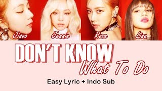 BLACKPINK - DON'T KNOW WHAT TO DO Easy Lyrics by GOMAWO [Indo Sub]