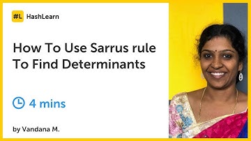 How To Use Sarrus Rule To Find Determinants