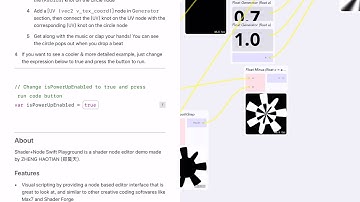 WWDC 2019 Swift Playground Application: Shader + Node