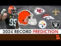 Cleveland browns record prediction for 2024 nfl season