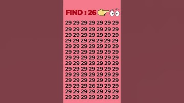 Try to find odd number 26 in 5 seconds #oddnumber #oddnumbers