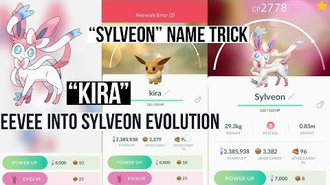 Evolve Eevee Into Sylveon In Pokemon Go | Pokemon Go Sylveon Name Trick | Kira Name Trick Eevee