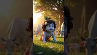 🌺 Baal Krishna Ki Makhan Chori Leela | Divine Vrindavan Story | #harekrishna #krishnastatus