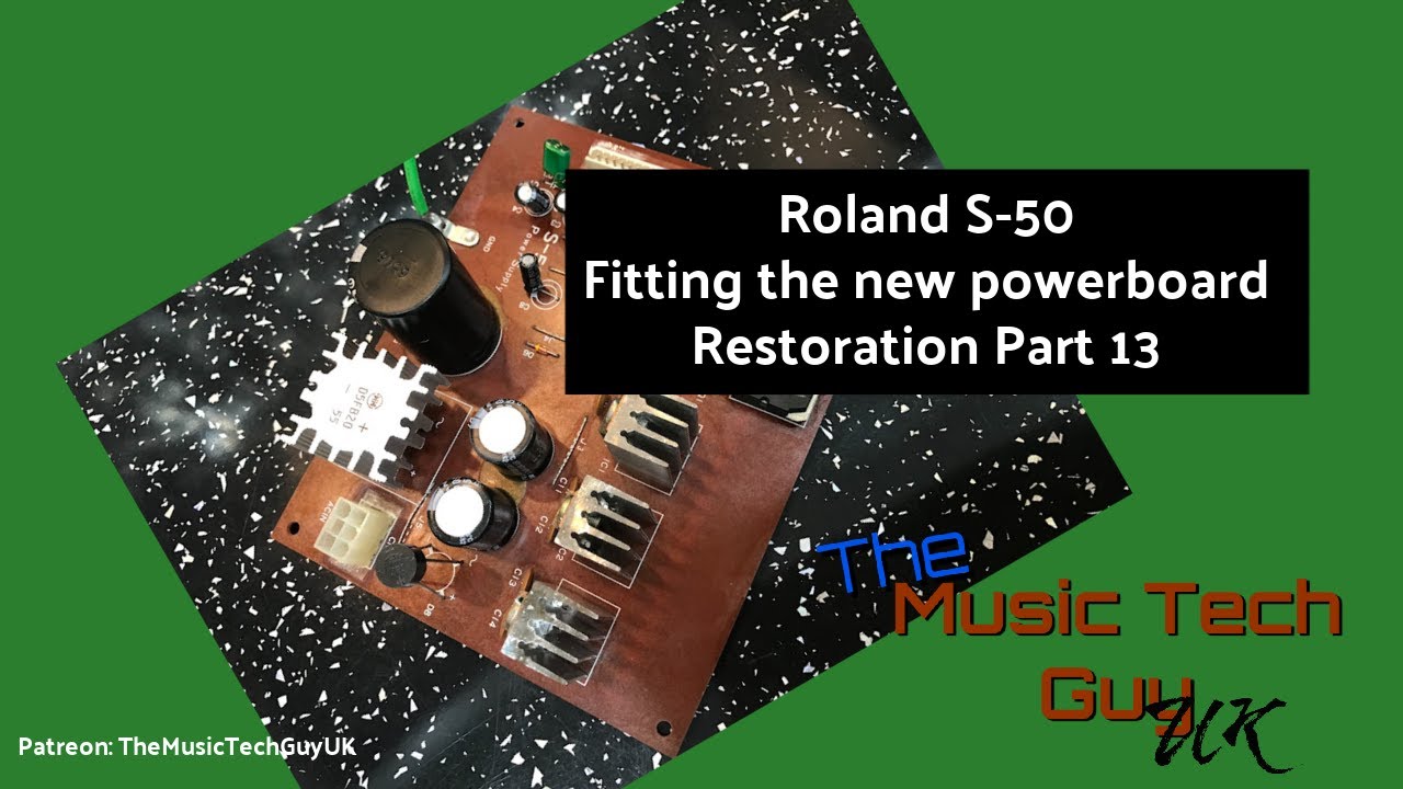 Roland S-50 - Fitting the new powerboard - Restoration Part 13 - YouTube
