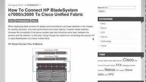 How To Connect HP BladeSystem c7000/c3000 To Cisco Unified Fabric