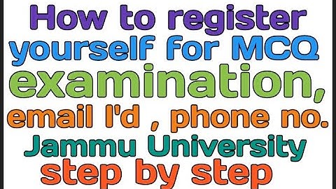 Register/email id /phone number  create password (Jammu University)