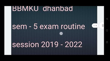bbmku dhanbad exam routine sem 5 session 2019-22. important notice