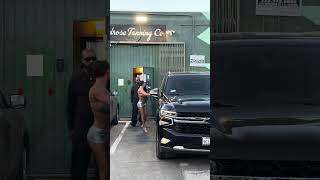 Kanye West and Wife Bianca Go to Tanning Salon in Beverly Hills.