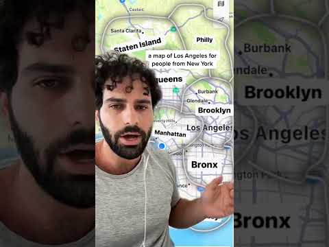 A Map Of Los Angele For People From New York via @frankyburns #shorts