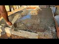9×5  Size Water Tank Roof Concrete Work//Concrete Slab Work Using Steel,Cement,Sand{75}