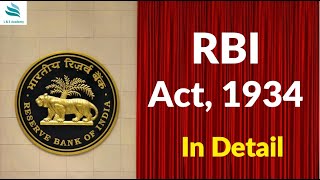 Rbi Act 1934 In Detail ?
