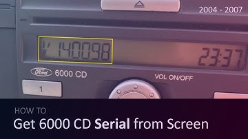 How to Find 6000 CD (2004 - 2008) serial number [without special tools]