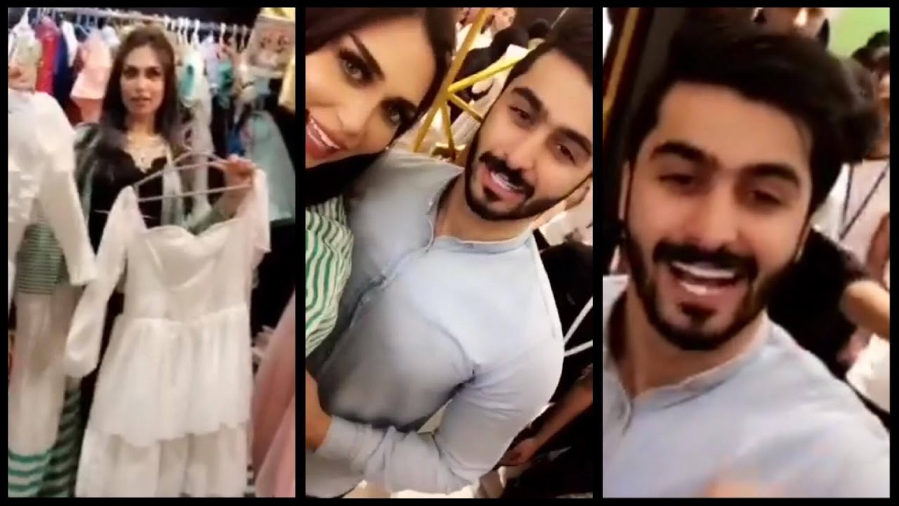 امين يمزح مع خلود ويضرب جوالها وهي تصور في بوتيكها - YouTube