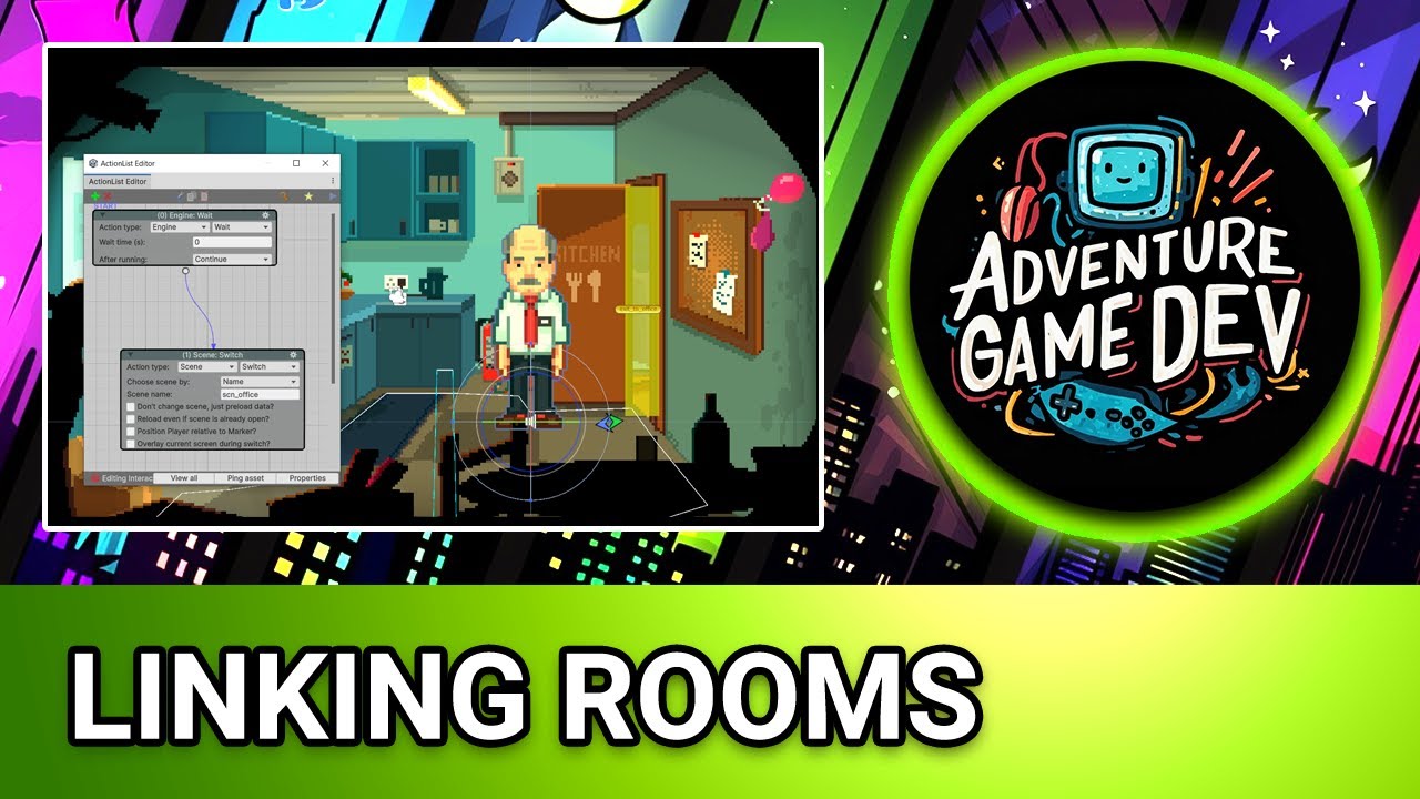 Linking multiple rooms - Adventure creator 