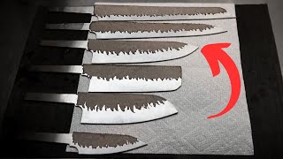 Create expensive Japanese chefs' knives with a hamon the easy way