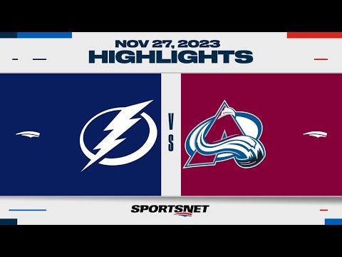 NHL Highlights | Lightning vs. Avalanche - November 27, 2023