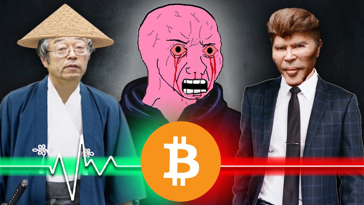 Wojak VS Chad Face Bitcoin - Bitcoin - Sticker