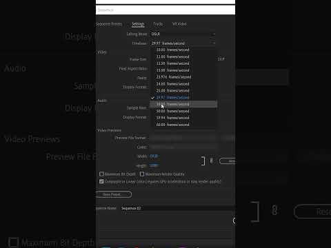 Best Premiere Pro Sequence Settings