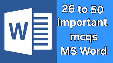 MS Word Most Repeated MCQs With Answers |PERA PPSC FPSC NTS Preparation | #MSWord #ComputerBasics 
