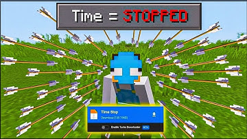 🔥 Minecraft PE 1.21+ Time Stop Mod – Freeze Time & Become a Superpowered Player! ❄️⏳