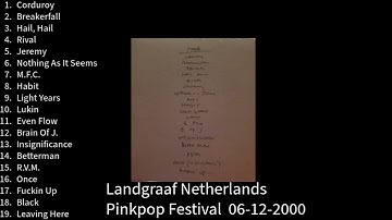 Pearl Jam Live At Pinkpop Festival 06-12-2000