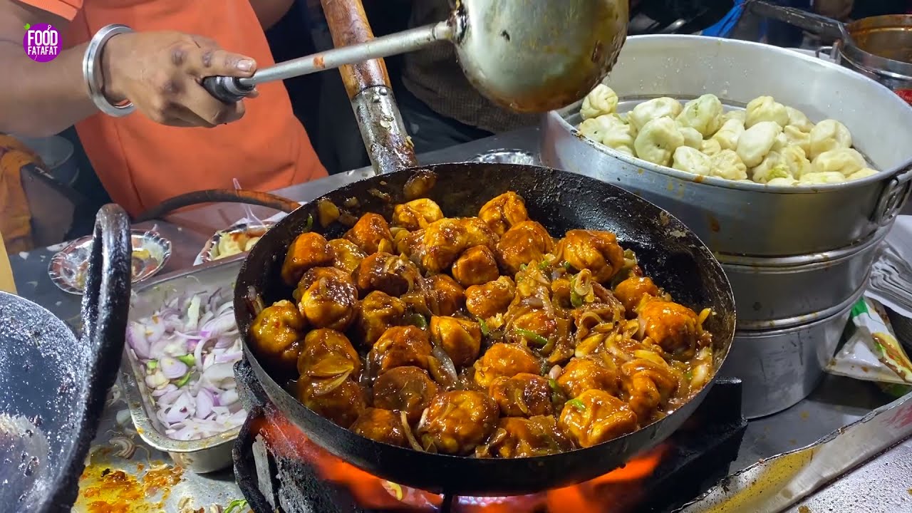 Street Style Chilli Chicken Momos | Best Chilli Chicken Momos in Patna | Maurya Lok Complex Patna | Food Fatafat