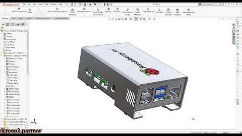 #SOLIDWORKS : Raspberry Pi Sheetmetal Case #shorts