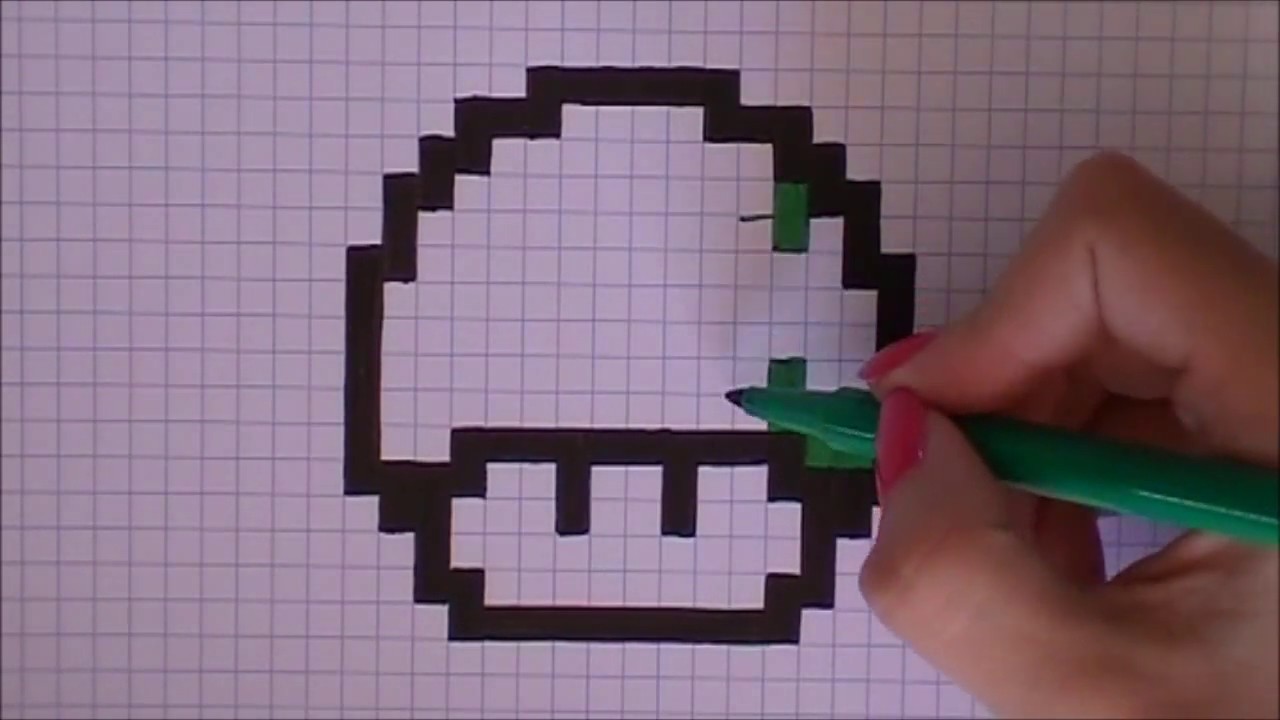 Dessin Pixel Art Champignon Mario