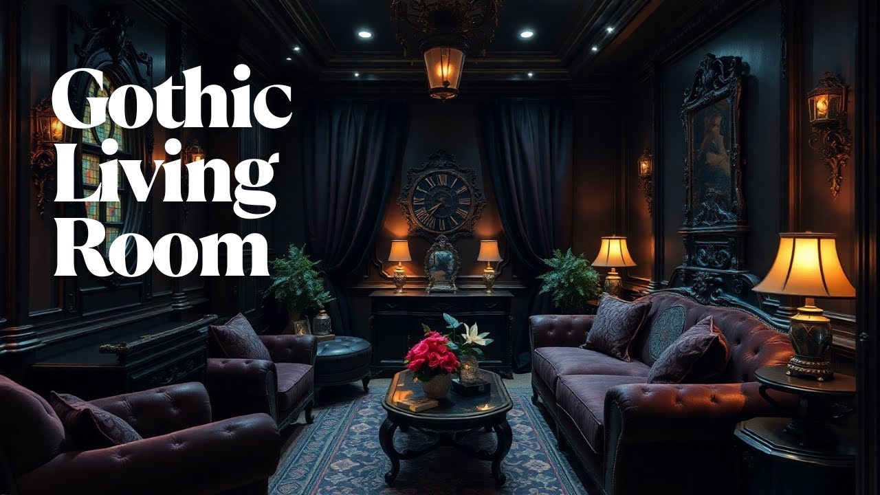 Создайте потрясающую готическую атмосферу в гостиной.