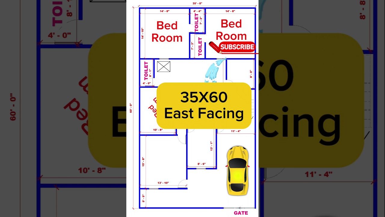 35 X 60 East Facing House Plan | 35 By 60 Poorab Mukhi Ghar Ka Naksha | 35 By 60 Ka Naksha 