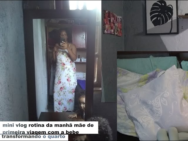 mini vlog rotina da manhã mãe de primeira viagem com a bebe,transformando o quarto class=