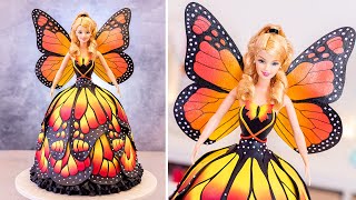 BUTTERFLY Barbie CAKE  Not easy, but so