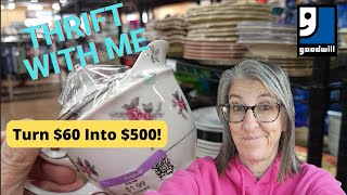 Turning $60 Into $500 Goodwill Thrifting in Las Vegas  Thrift With Me
