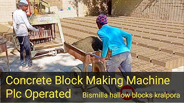 Concrete Block Making Machine Plc Operated || Brick Masonry || Brickwork Masonry || Block Brickworks
