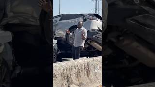 Crazy accident just happened New Jersey Turnpike, North