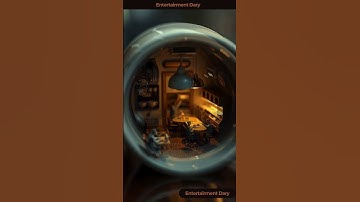 Miniature Café World Inside a Giant Coffee Cup Stunning AI Created Scene #EntertairmentDary #shorts