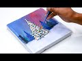 HAPPY HOLIDAYS 🎄 Acrylic Christmas Tree Painting 🎄How to Draw a Christmas Tree