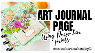 Art Journal Page with Stamperia Orchids and Cats & Grafix #grafixarts #artjournal #journal #art