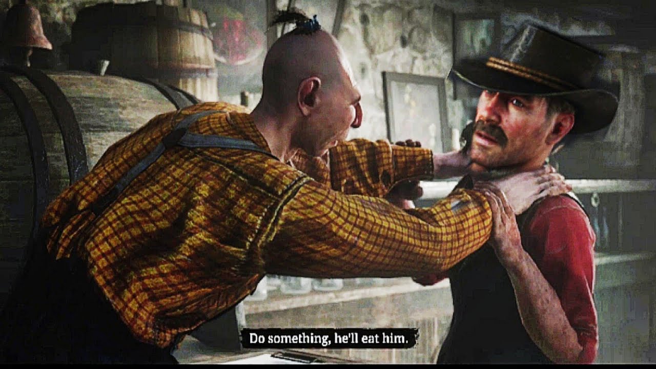 BAR FIGHT!!! VS GIANT (RDR2) - YouTube