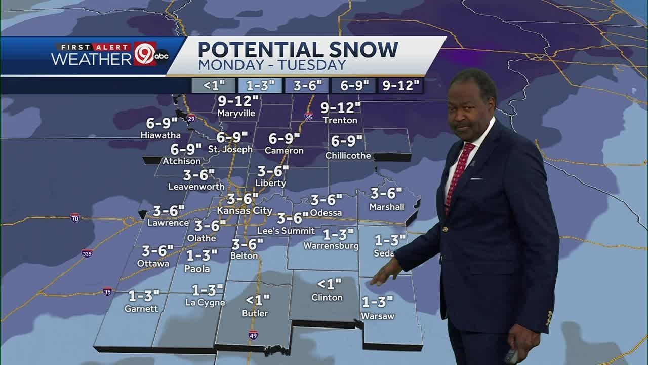 Heaviest snow to fall during overnight hours on Tuesday - YouTube