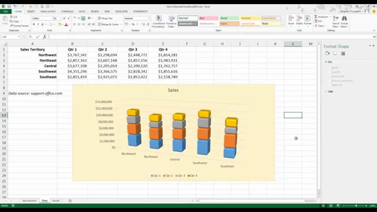 Create Bar Chart In Excel 2013