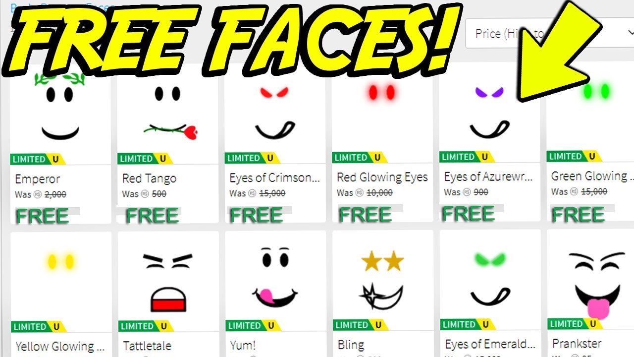 Get Any Face On Roblox For Free No Robux Youtube - cute faces to get on roblox for free