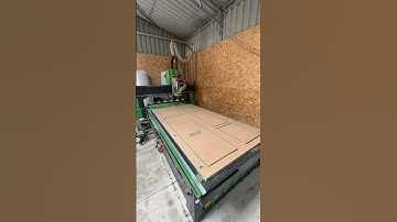 Cnc doing it’s thing making shaker wardrobe doors #cnc #cncmachine #cncrouter #mdf #workshop