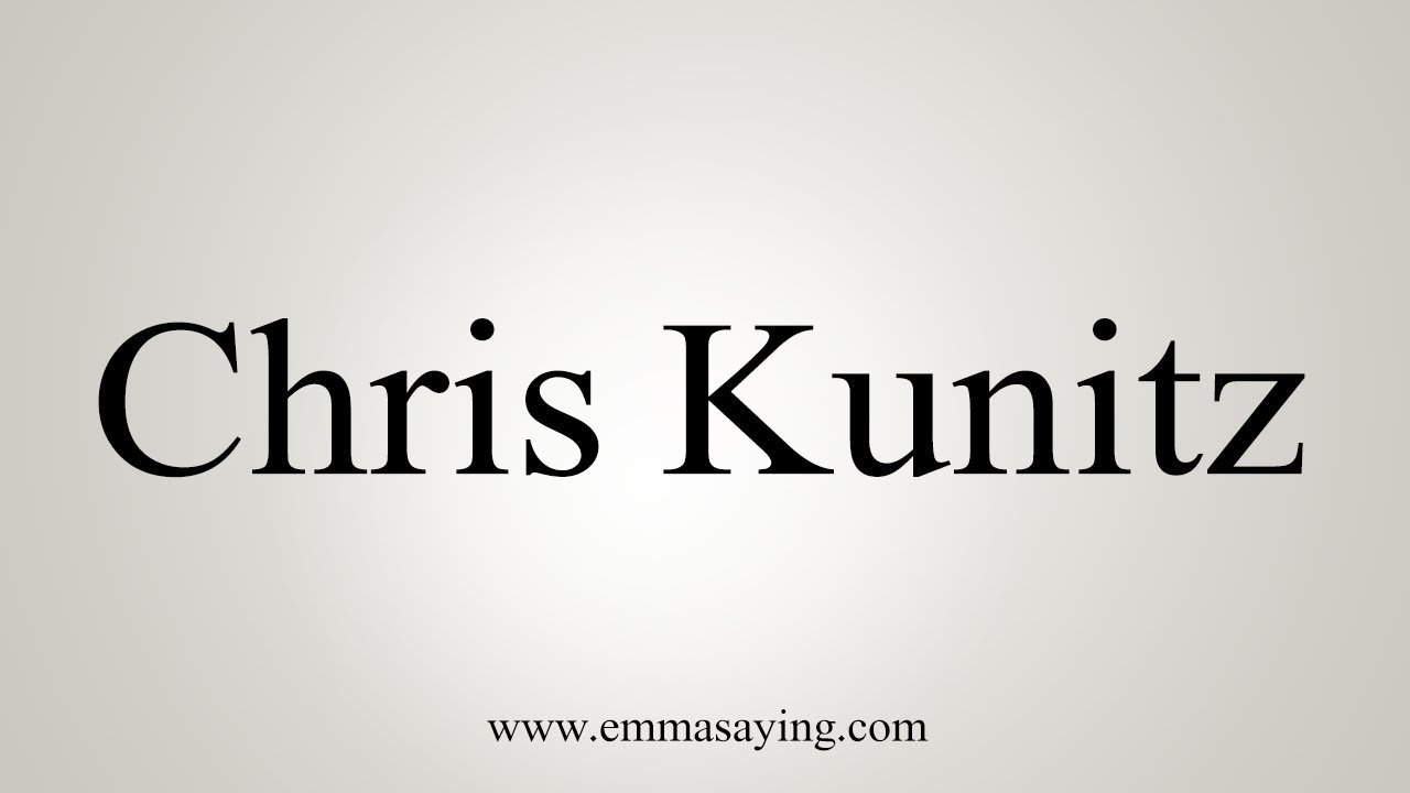 how to say in english jamun How To Pronounce Chris Kunitz