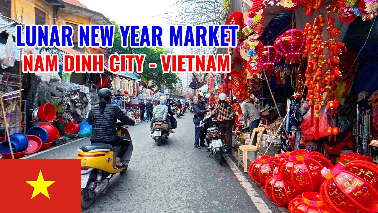 Walking Around a Busy Local Market Before Lunar New Year | Vietnam Daily Life.