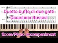 Duetto buffo di due gatti - G. Rossini - Piano accompaniment