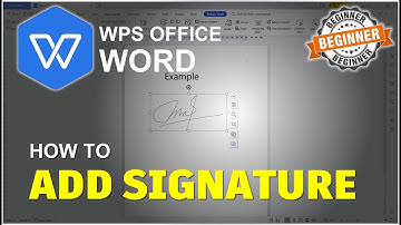 WPS Office Word How To Add Signature Tutorial
