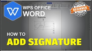 WPS Office Word How To Add Signature Tutorial screenshot 2