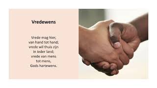 Vredewens Vrede mag hier van hand tot hand